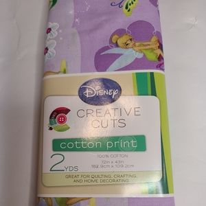 NEW 2 yards Disney Tinkerbell Fabric